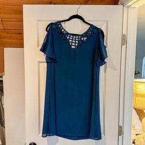 Skies Are Blue Midi Dress in Teal